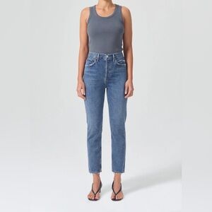 Agolde Riley High Rise Straight Crop Jeans